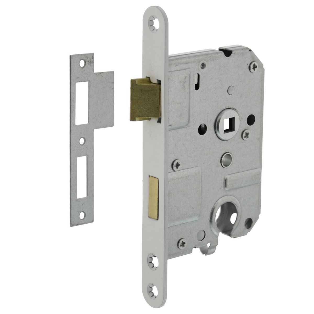 cylinder lock with white front plate