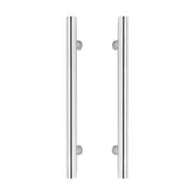 Door handles per pair T-shape 400x80x30 HoH 300 stainless steel