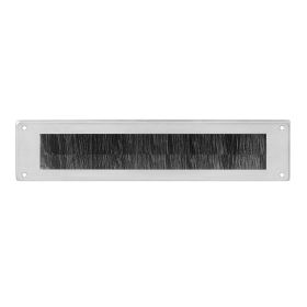 Draft excluder rectangle brushed stainless steel