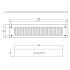 draft excluder rectangle brushed stainless steel