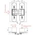 DX Invisible 3D hinge satin bronzed 2pcs