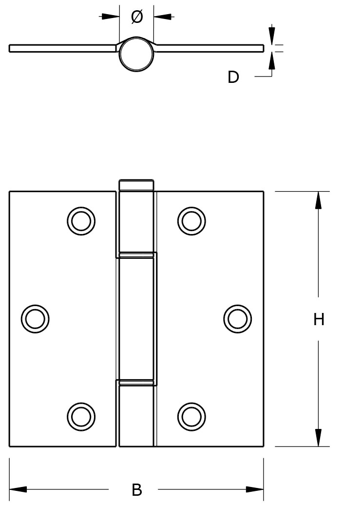 dx nylon bearing hinge 89x89
