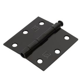 Hinge with loose pin right angles 76x76 mm black lacquered Hinge with loose pin right angles 76x76 mm black lacquered