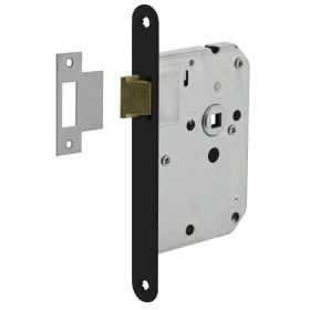 InterSteel deadbolt with black faceplate
