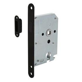 InterSteel magnetic cylinder lock with black faceplate OP=OP