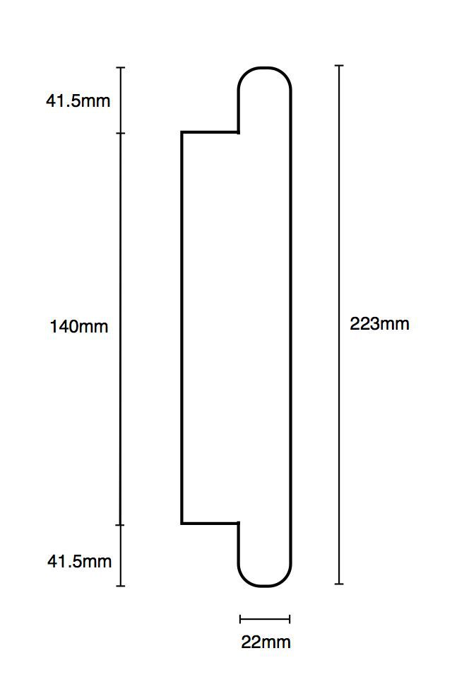 route template strike plate 185x25