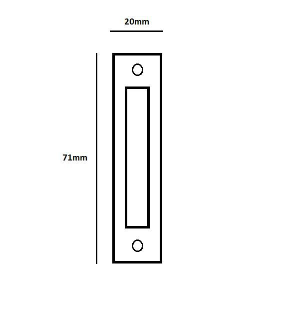router template strike plate 71x20