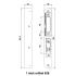 Router template strike pocket NEMEF 192x25 BWS